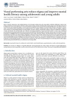 Visual performing arts reduce stigma and improve mental health literacy among adolescents and young adults